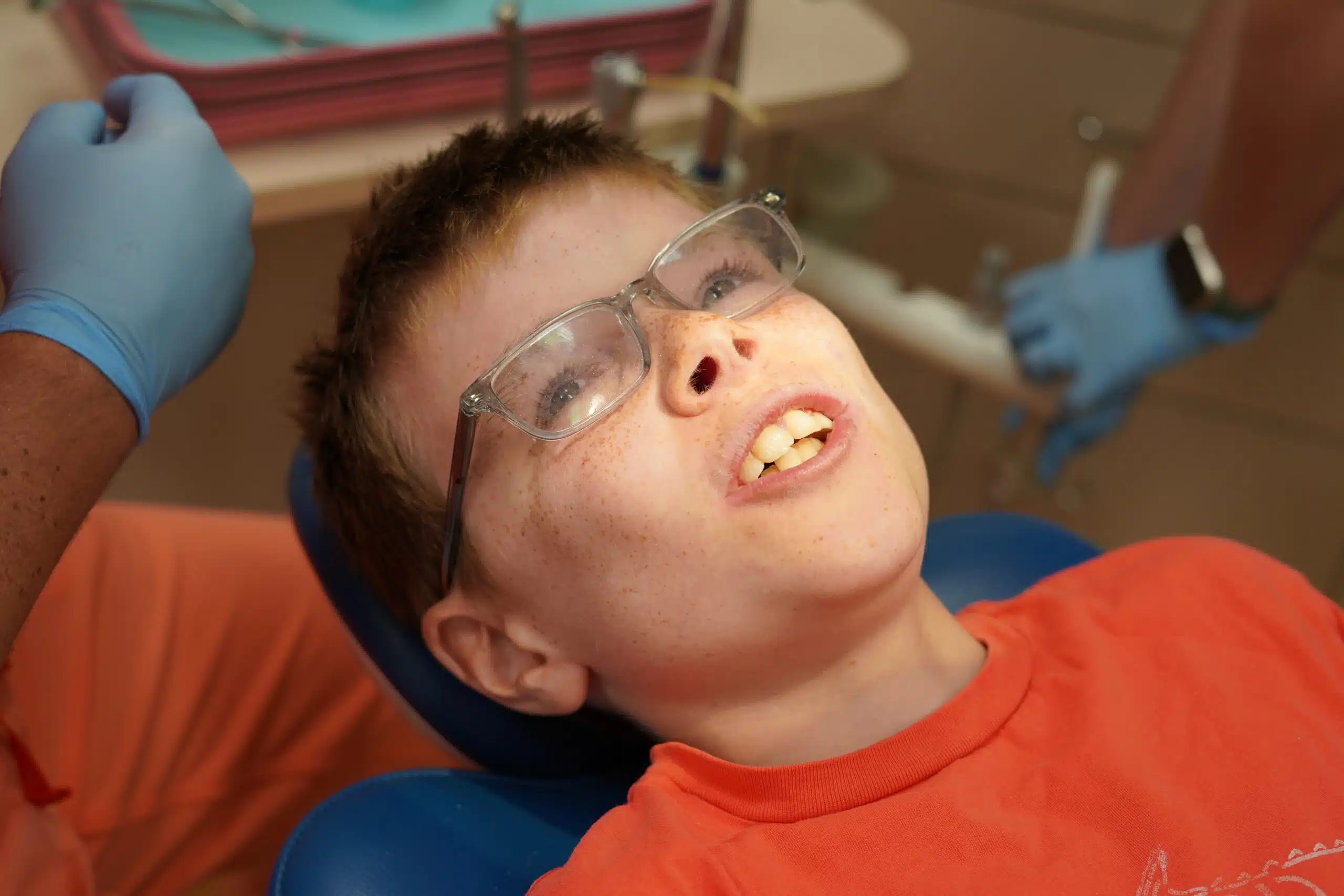 Teen smiling during braces treatment near Cedar Knolls NJ