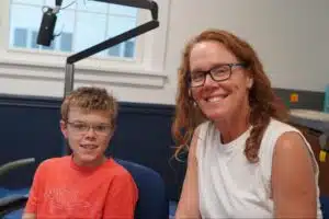 Parent and child at first orthodontist appointment in Morristown